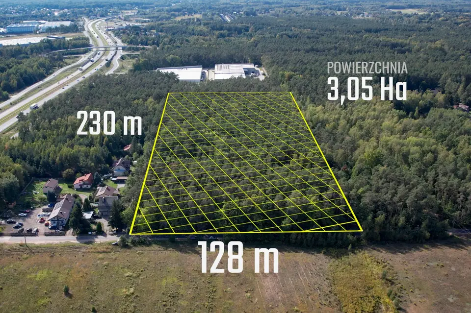 Działka leśna 3,05 ha, Siestrzeń