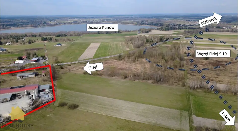 Działka budowlana 1 200 m², Firlej